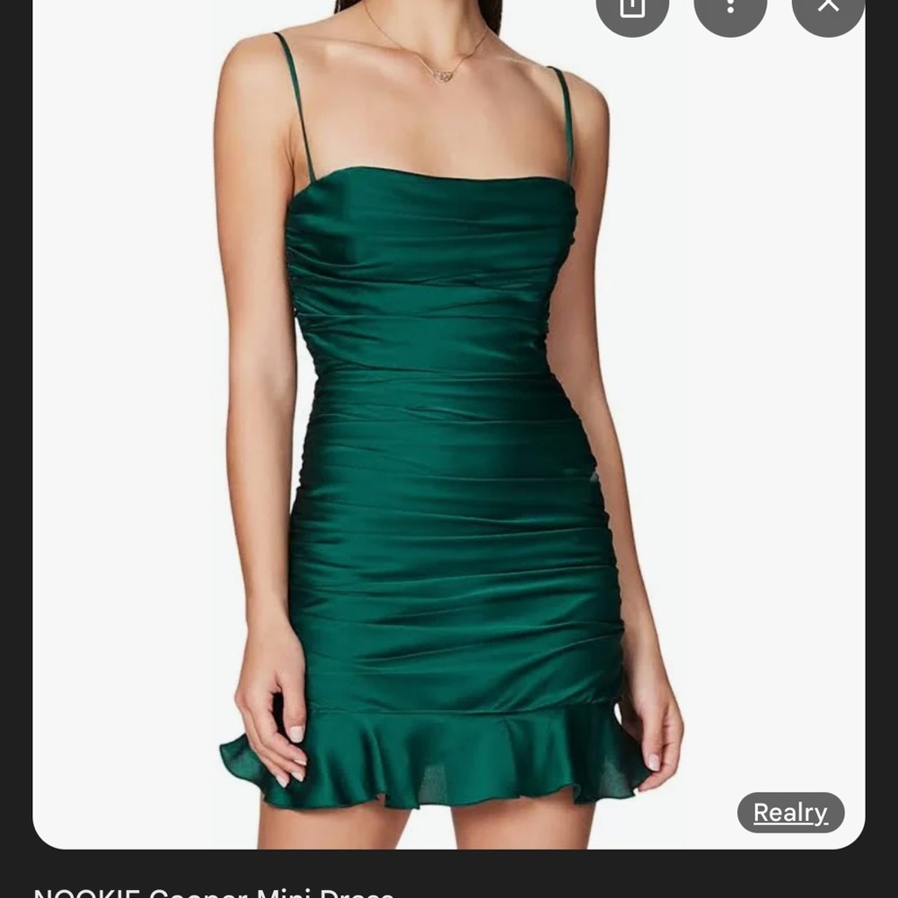 Nookie Cooper Elegant Green Mini Dress